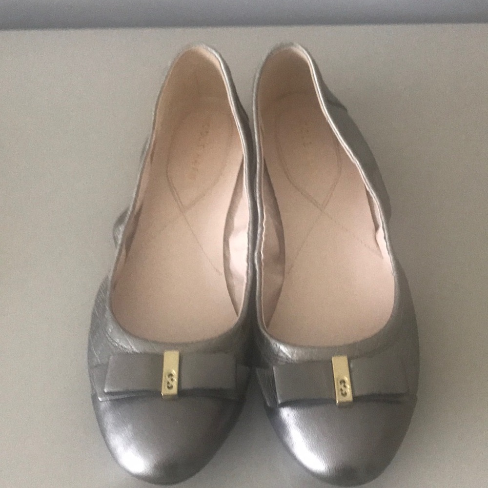 Cole Hahn Silver flats